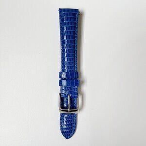 MICHELE 16mm Blue Genuine Lizard Watch Strap